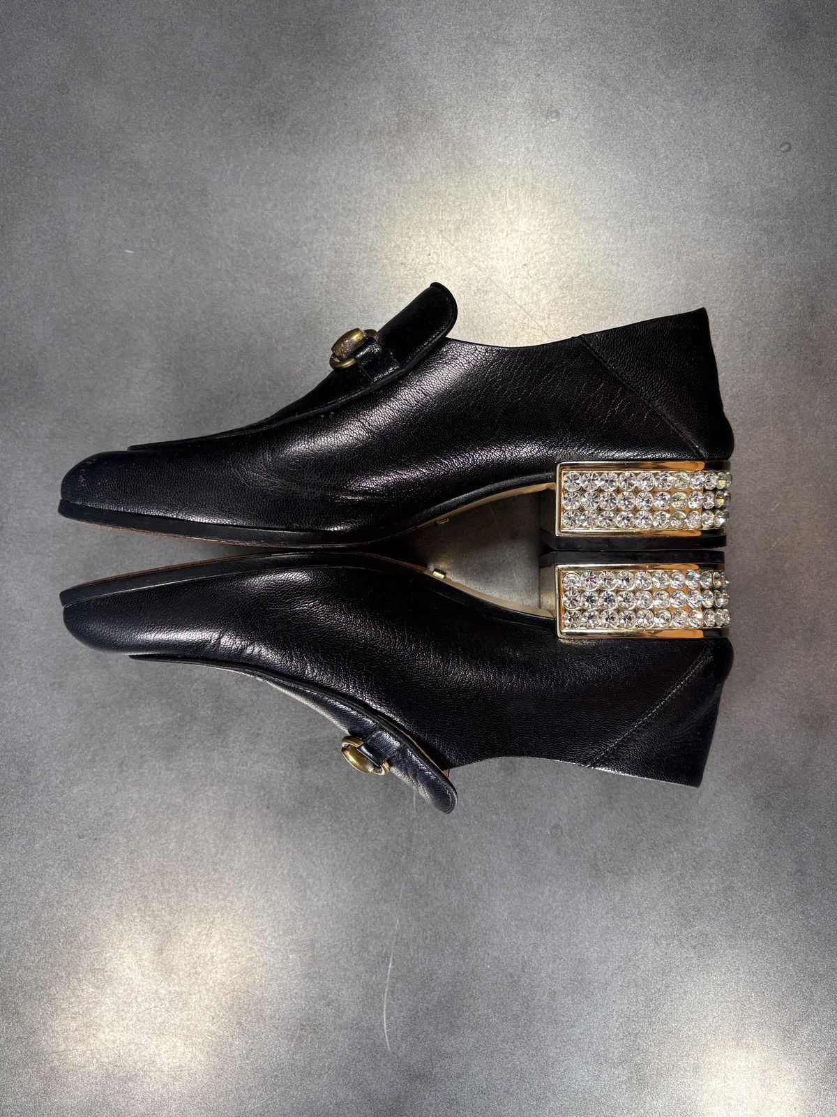 Gucci 2018 Gucci Horsebit Loafer Leather Mules Heels Crystal Jewel Size US 9 / IT 39 - 5 Thumbnail