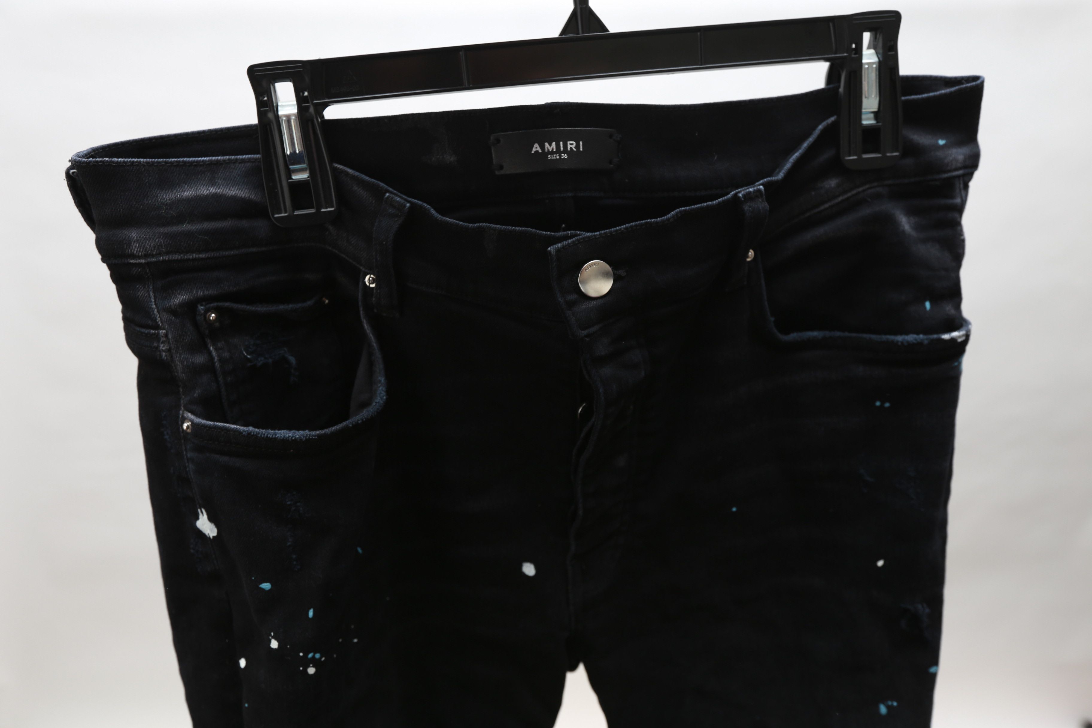 Amiri Amiri Artist Broken Black Painter Jeans (sz 38) Size US 36 / EU 52 - 6 Thumbnail