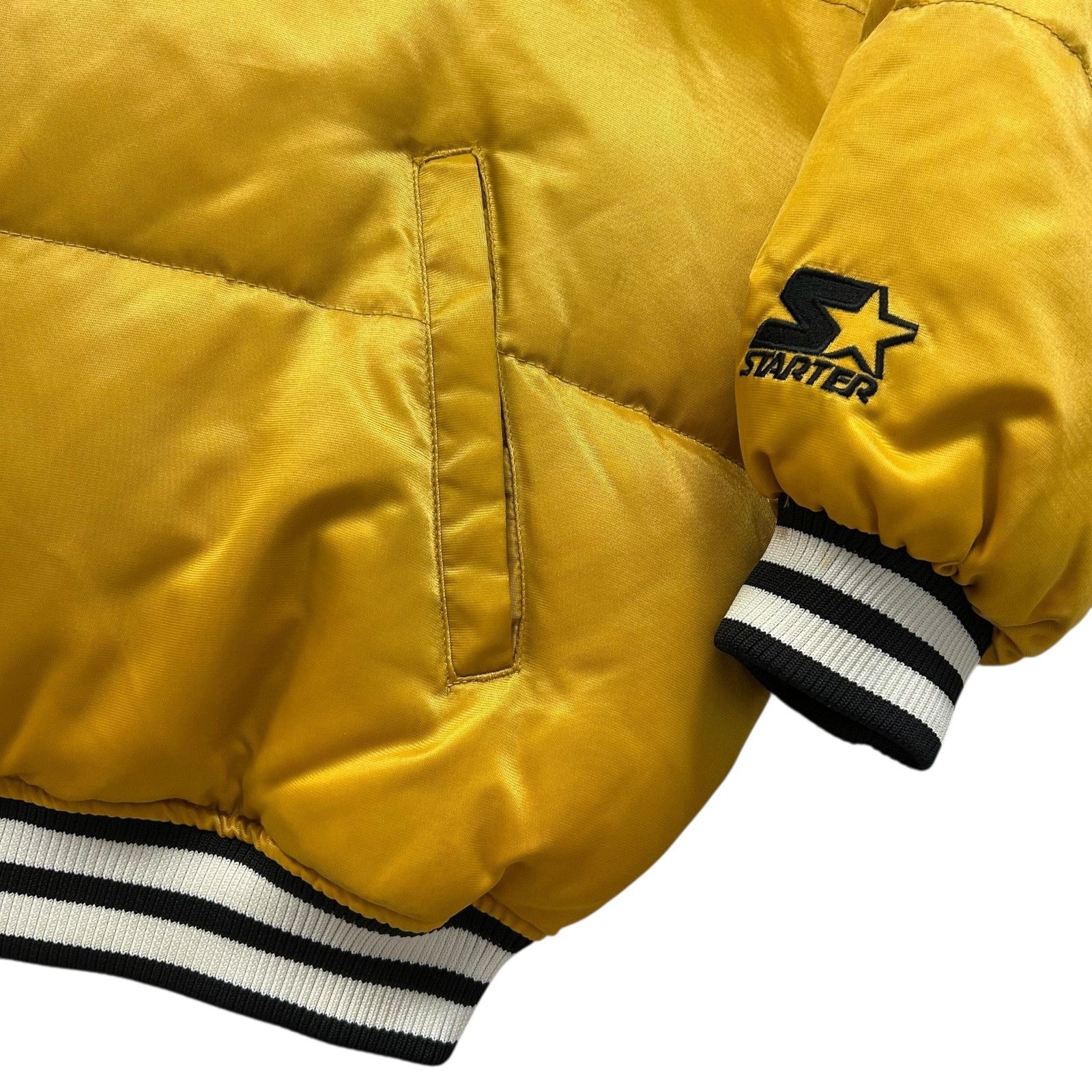MLB RARE VTG 90s DETROIT TIGERS STARTER DOWN SATIN BOMBER JACKET Size US XL / EU 56 / 4 - 3 Thumbnail