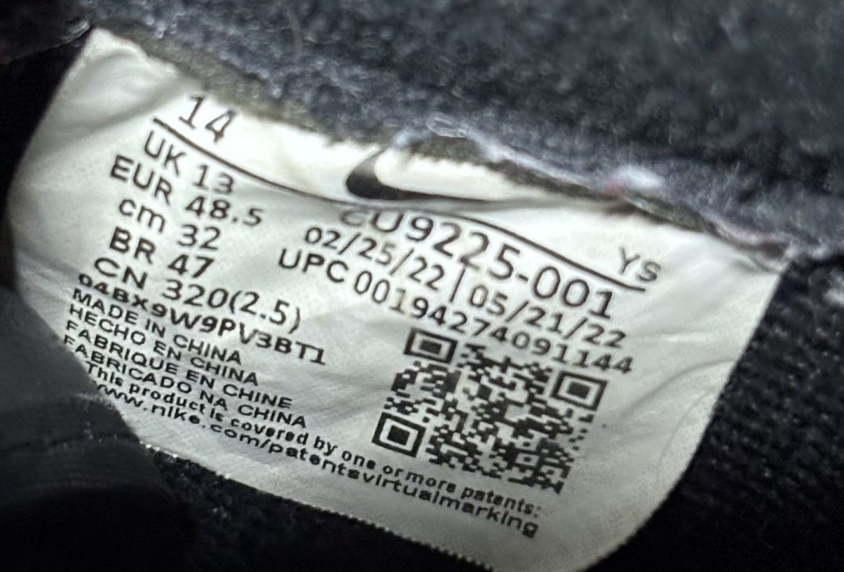 Nike Supreme x Nike Air Force 1 Low Box Logo Black 2020 Size 14 Size US 14 / EU 47 - 6 Thumbnail