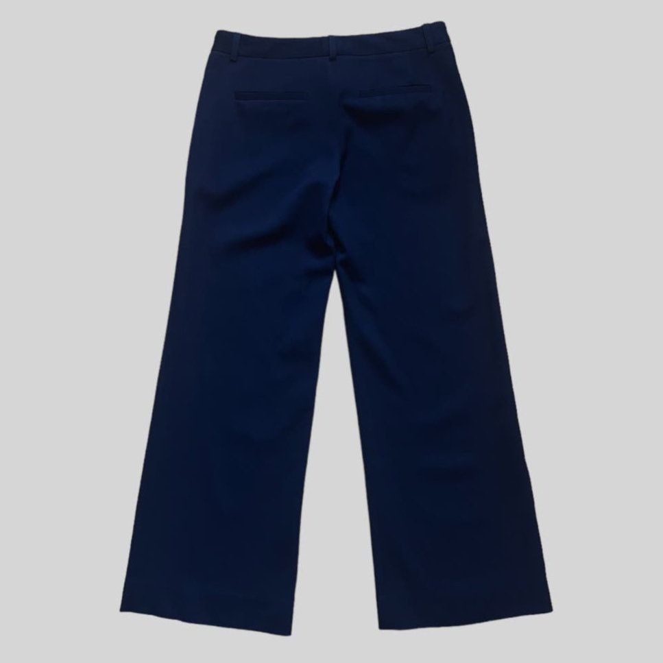 Theory Theory Wide Leg Wool Pants in Navy Blue | Size 2 Size 26" / US 2 / IT 38 - 2 Thumbnail