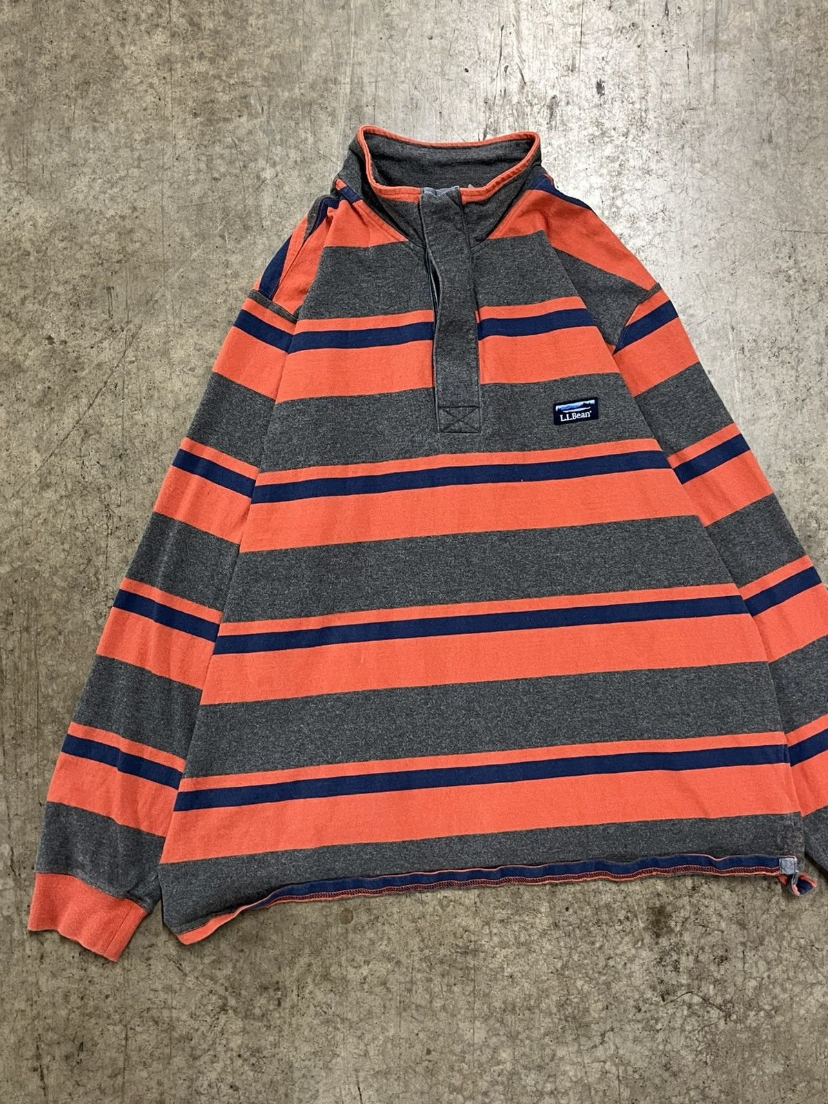 L.L. Bean × Vintage LL bean stripped rugby shirt vintage streetwear preppy rare Size US XL / EU 56 / 4 - 5 Thumbnail