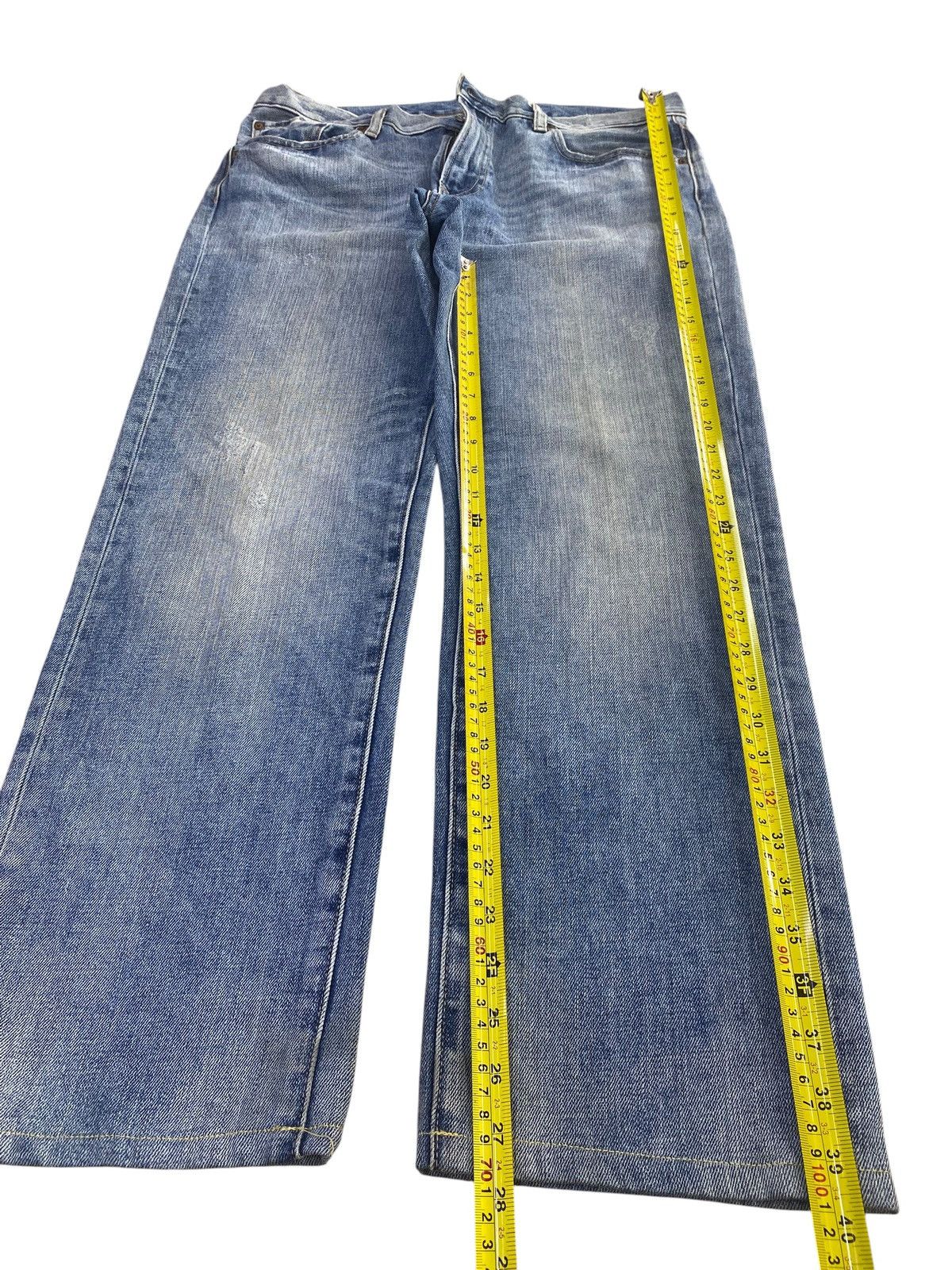 Uniqlo Uniqlo Blue Acid Wash Faded Style Loose Jeans Size US 34 / EU 50 - 7 Thumbnail