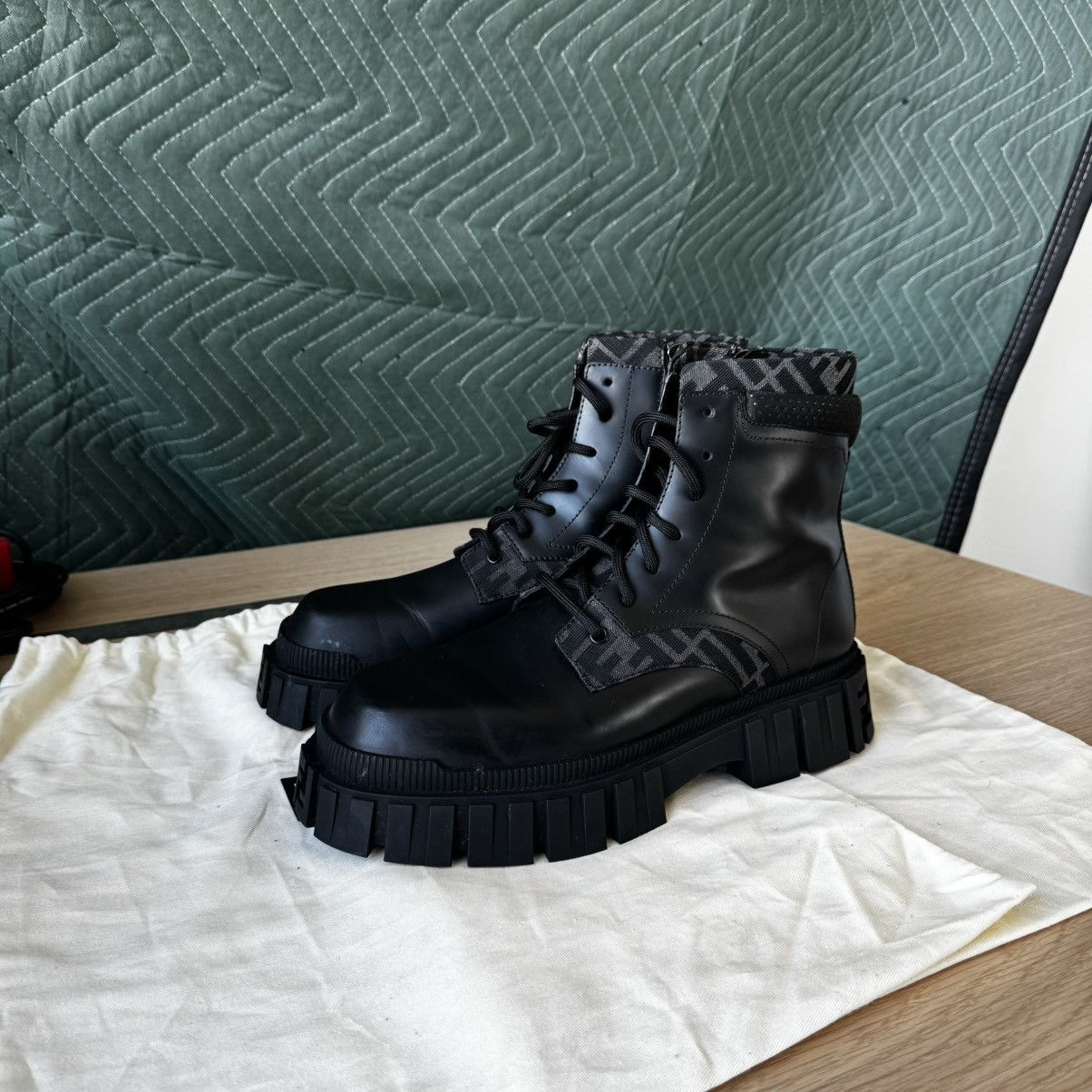 Fendi Fendi Force Lace-Up Boot ‘Black’ Size US 10 / EU 43 - 9 Thumbnail