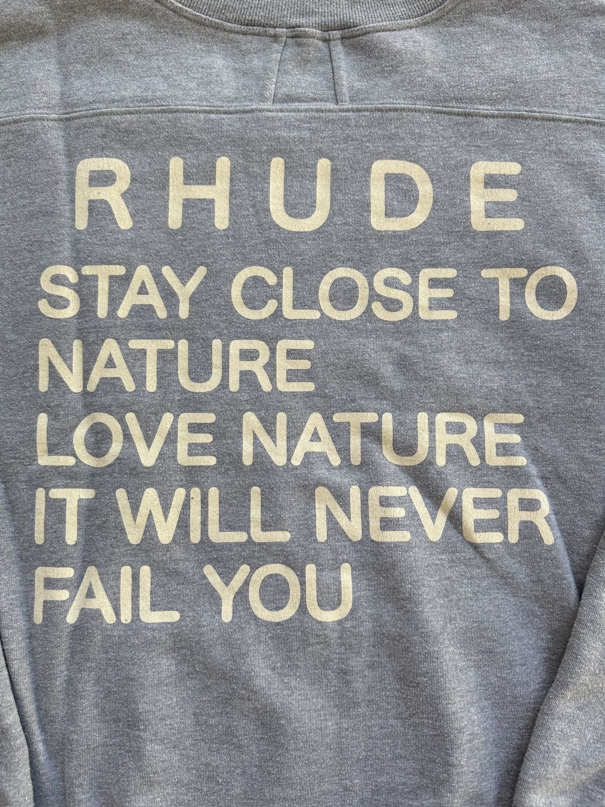 Rhude RHUDE GREY TREKKING SWEATSHIRT Size US XL / EU 56 / 4 - 4 Thumbnail