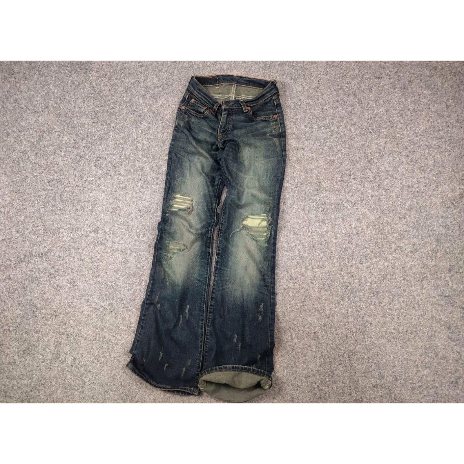 Levi's VINTAGE Levi's 529 Bootcut Jeans Distressed Denim 26 Blue 90s Gothic Grunge Women XS? Size 26" / US 2 / IT 38 - 3 Thumbnail