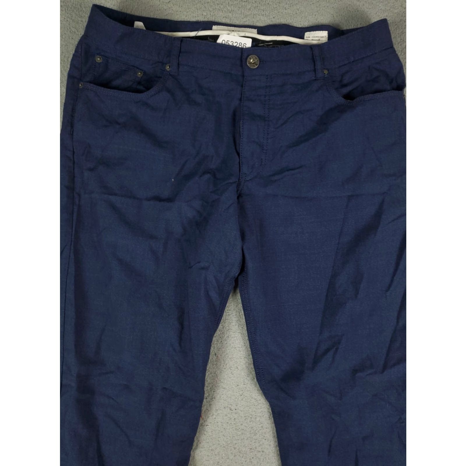 BRAX BRAX Dress Pants Mens 36x33 Blue Flat Front Trousers Chino Regular Fit Wool Size US 36 / EU 52 - 2 Thumbnail