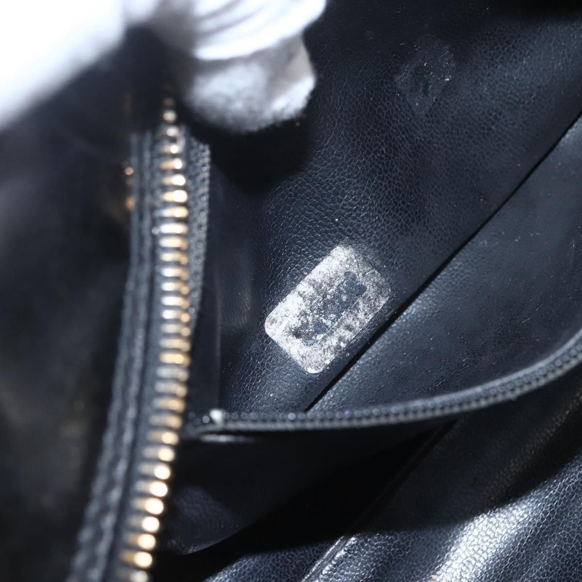 Chanel Chanel Pouch Patent Leather Black Gold CC Size ONE SIZE - 7 Thumbnail
