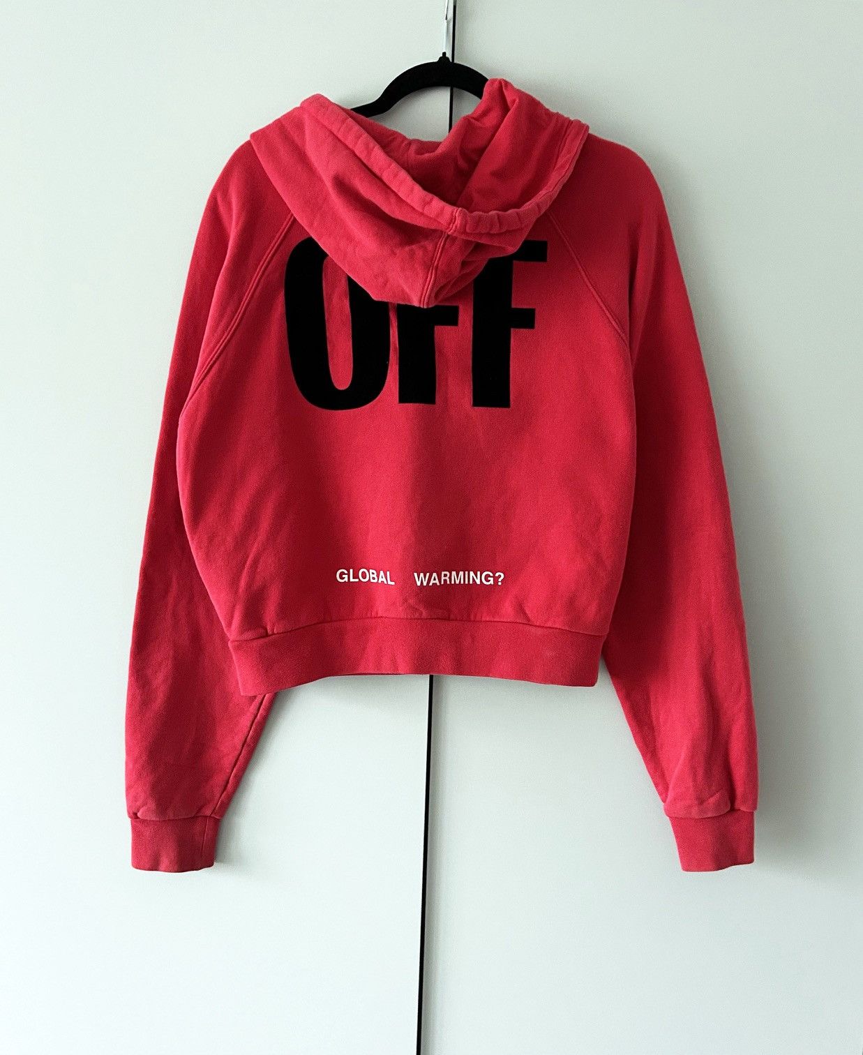 Off-White Off White hoodie global warning red Size S / US 4 / IT 40 - 2 Thumbnail