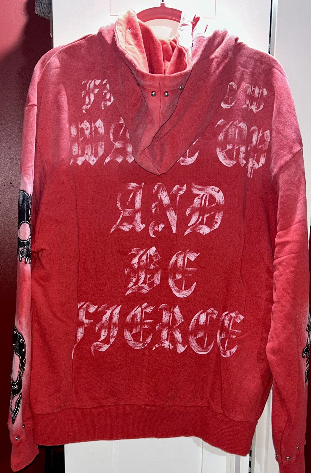 Other First Row "Wake Up & Be Fierce" Full-Zip Hoodie -Red Wash Size US L / EU 52-54 / 3 - 23 Thumbnail