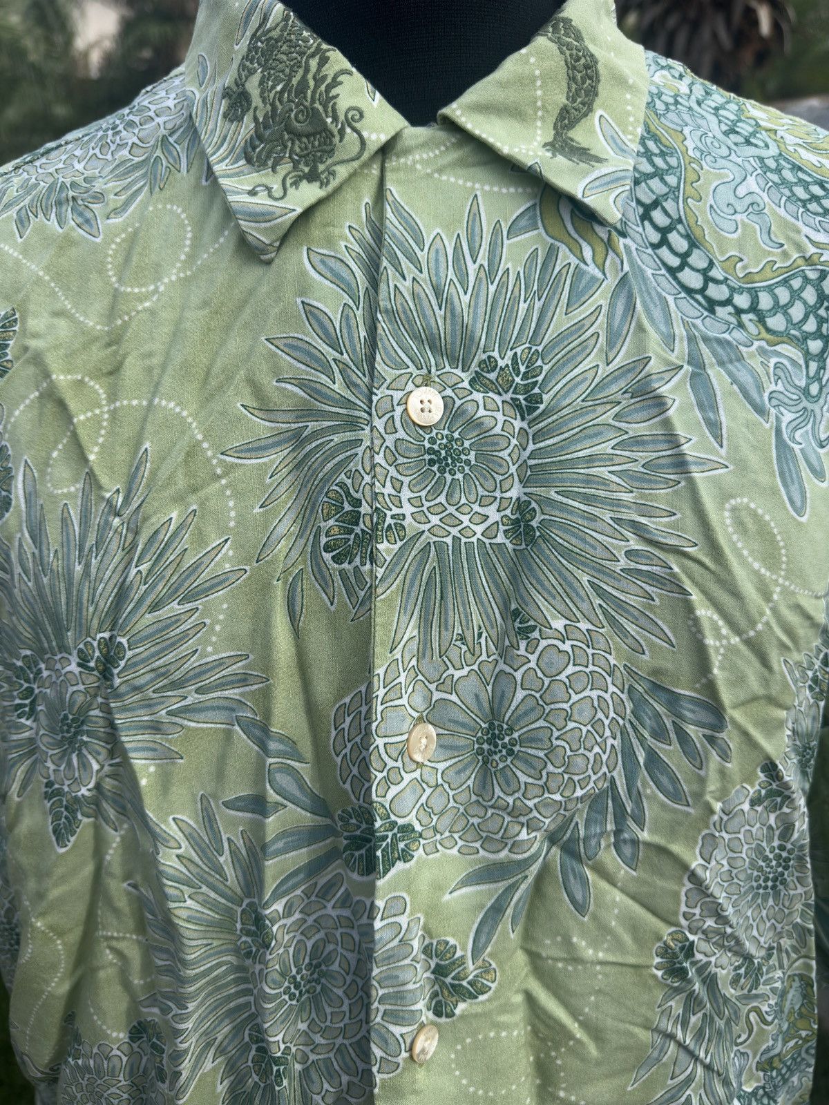 Tommy Bahama PreOwned Tommy Bahama Hawaiian Print Green Men's XL Size US XL / EU 56 / 4 - 3 Thumbnail