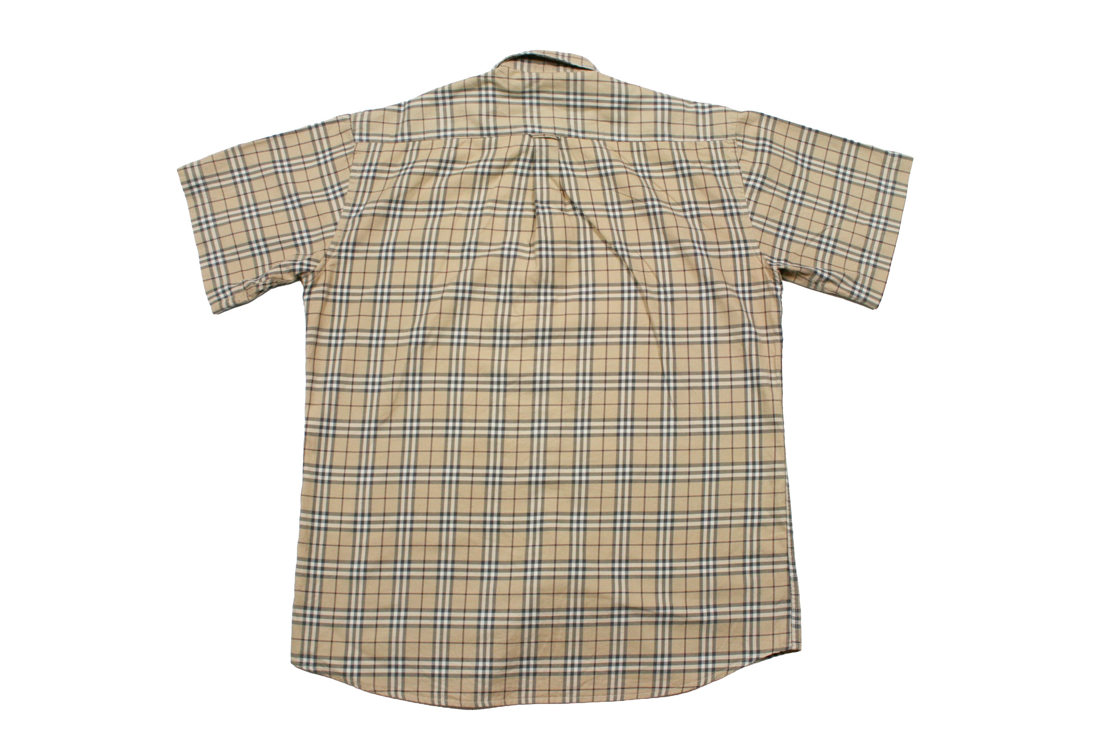 Burberry 00S Nova Check Short Sleeve Shirt Vintage Size US L / EU 52-54 / 3 - 2 Thumbnail