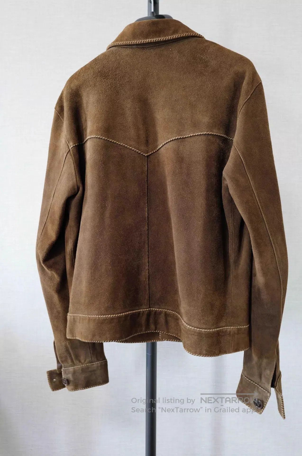 Saint Laurent Paris Brown Suede Button. Size US M / EU 48-50 / 2 - 2 Thumbnail