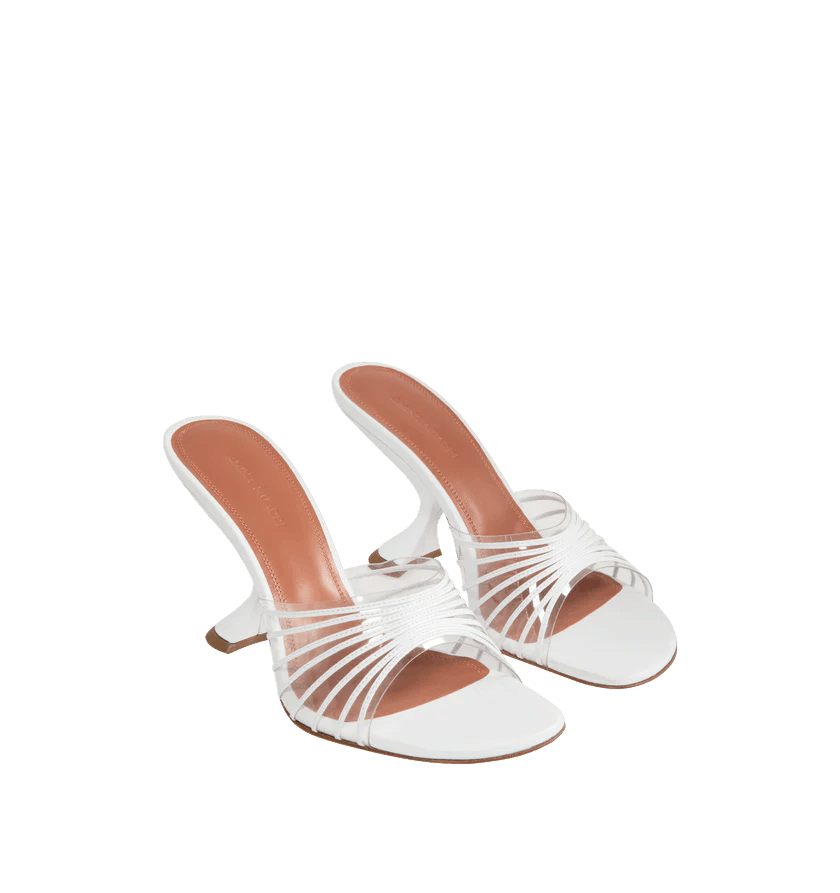 Amina Muaddi o1h1sh11225 Mookie Slipper 90 in White Size US 9.5 / IT 39.5 - 2 Thumbnail