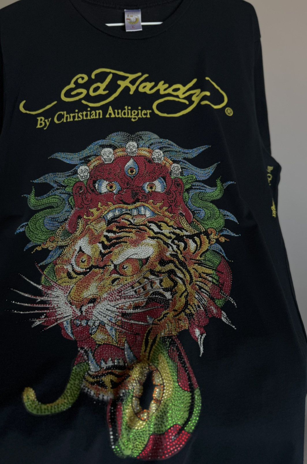 Ed Hardy Ed Hardy Tiger Dragon Tshirt Christian Audigier Size US L / EU 52-54 / 3 - 11 Thumbnail