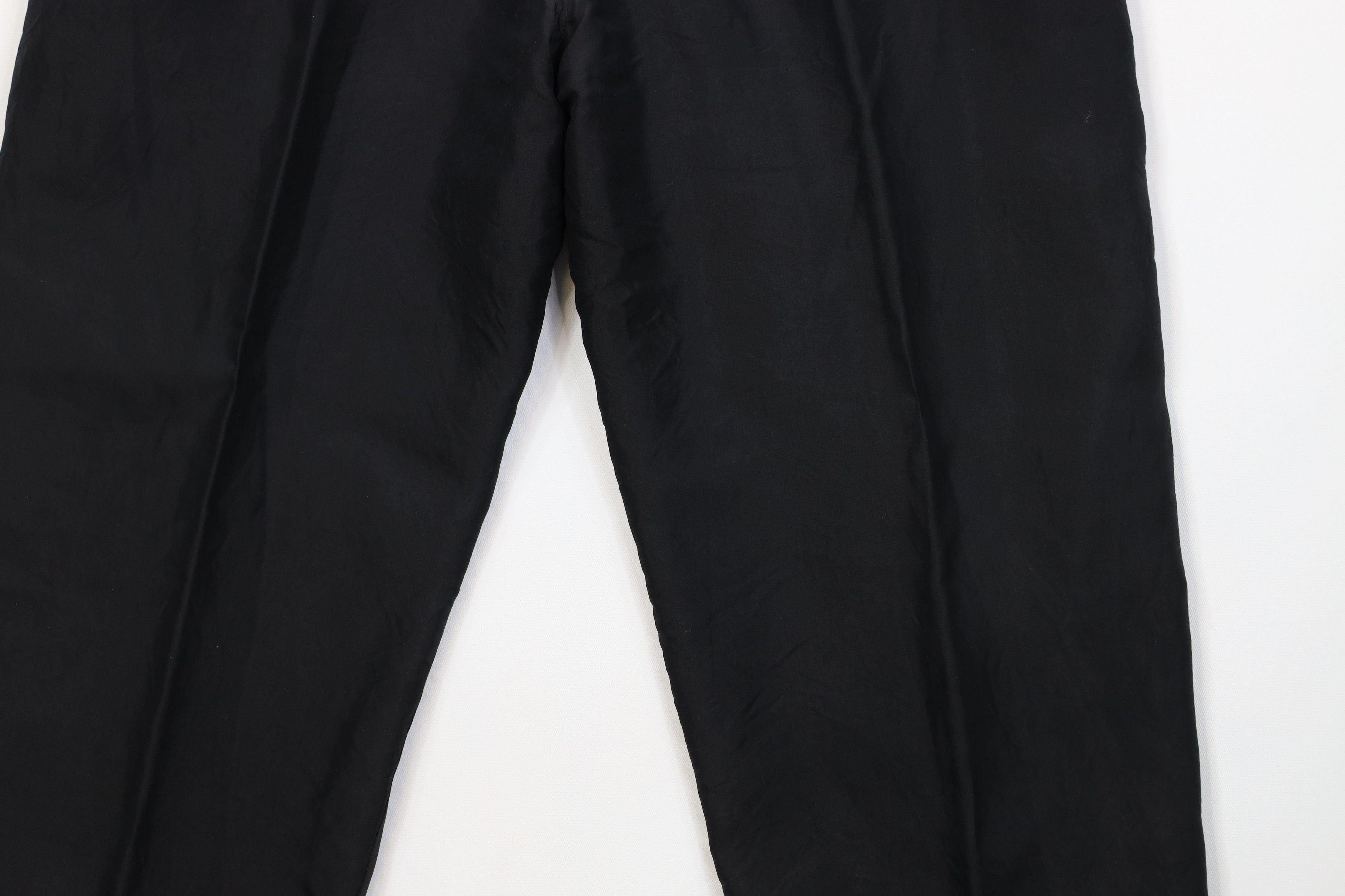 Vintage Vintage 90s Streetwear Blank Silk Wide Leg Pants Black Size 28" / US 6 / IT 42 - 13 Thumbnail