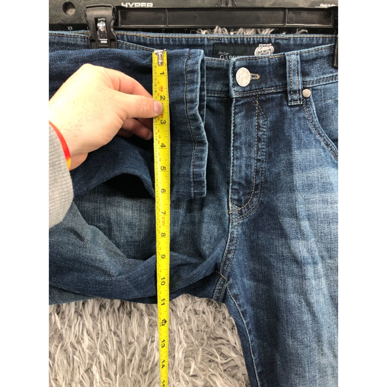 Vintage Atelier Gardeur Straight Jeans Mens 33x27 Regular Mid Blue Denim 5-Pocket Classic 33in Waist Size US 33 - 4 Thumbnail