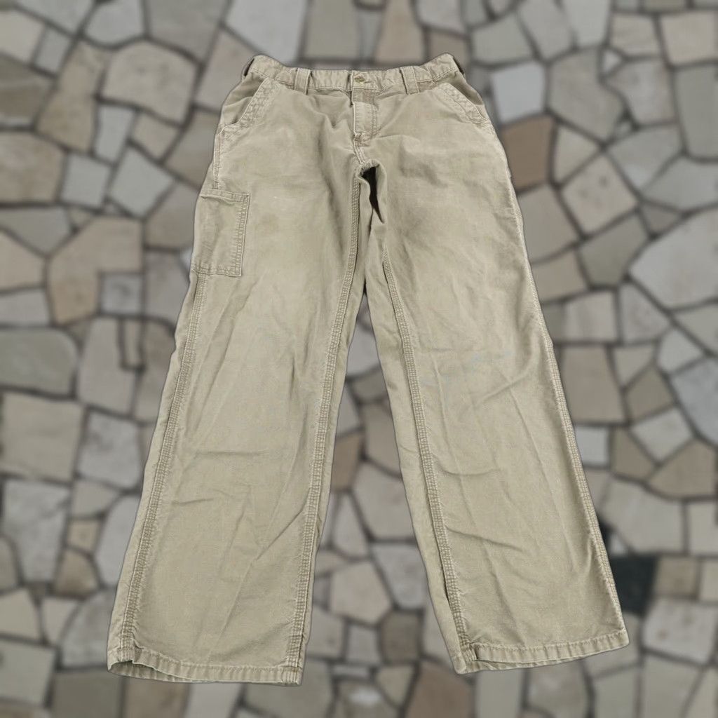 Carhartt VINTAGE Carhartt Pants Mens 32x30 Brown Canvas Carpenter Work Utility Pants Regular Inseam 29in Mens Brown Carhartt Pants Size US 30 / EU 46 - 1 Thumbnail