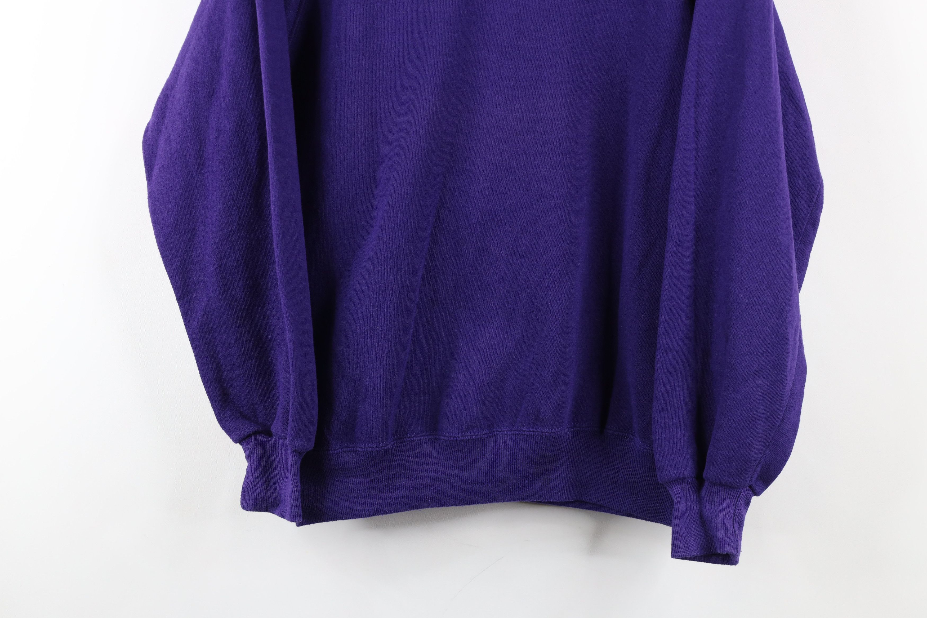 Vintage Vintage 90s Streetwear Blank Crewneck Sweatshirt Purple USA Size M / US 6-8 / IT 42-44 - 3 Thumbnail