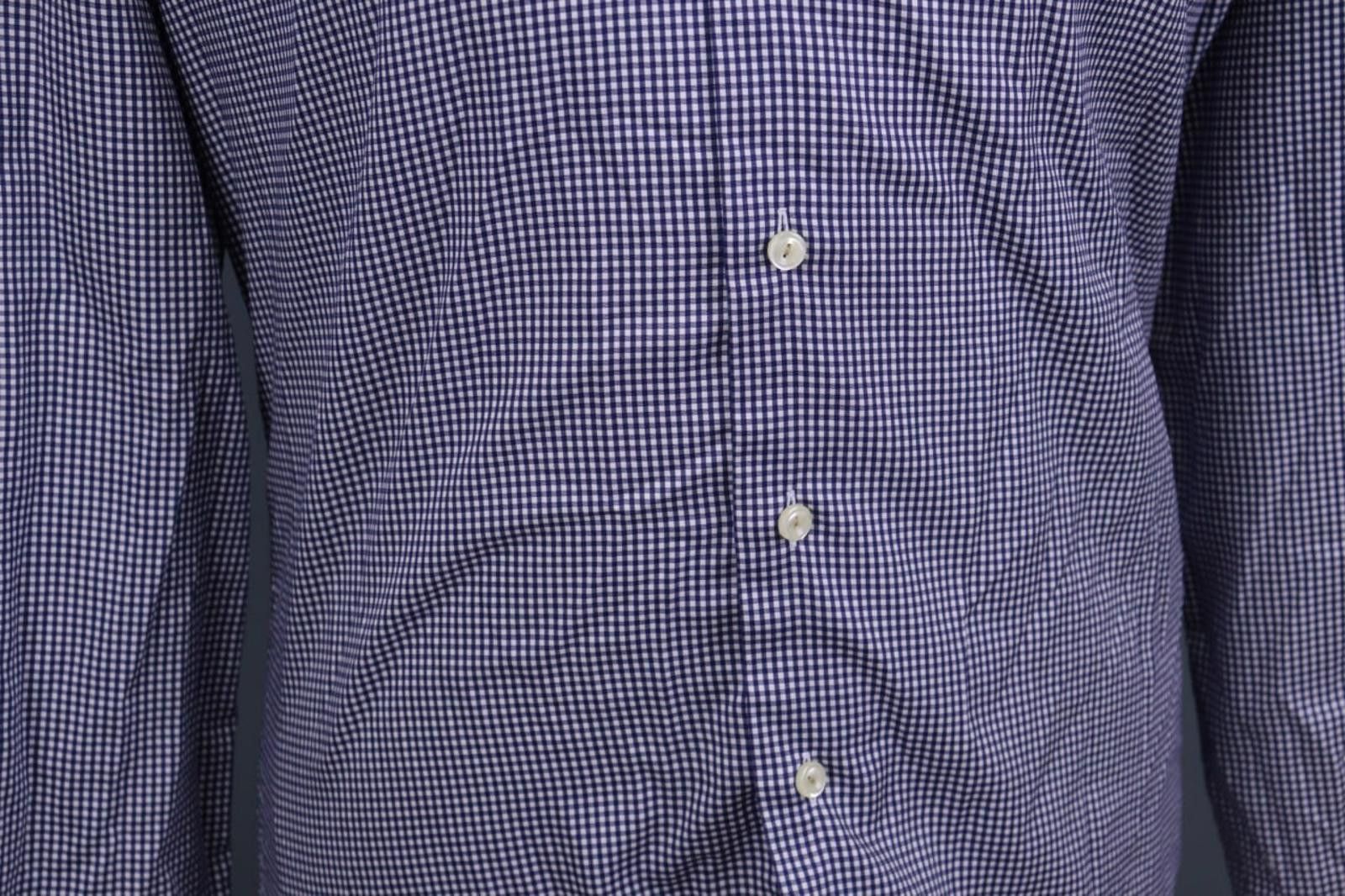 Eton Eton Slim Fit Blue Check Long Sleeve Shirt Size 40 / 15 Size US M / EU 48-50 / 2 - 8 Thumbnail