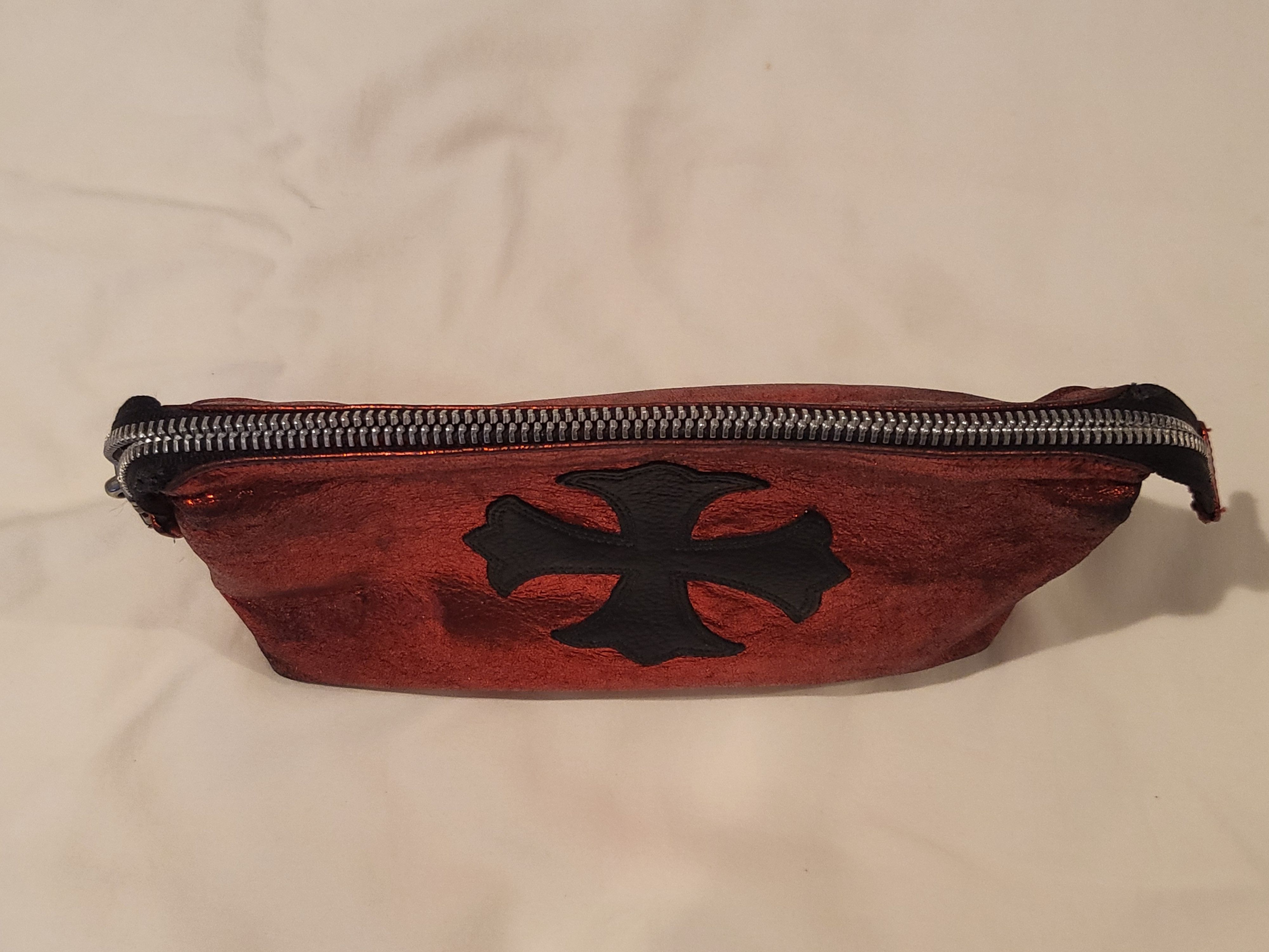 Chrome Hearts Chrome Hearts Red Leather Toiletry Dop Bag Size ONE SIZE - 14 Thumbnail