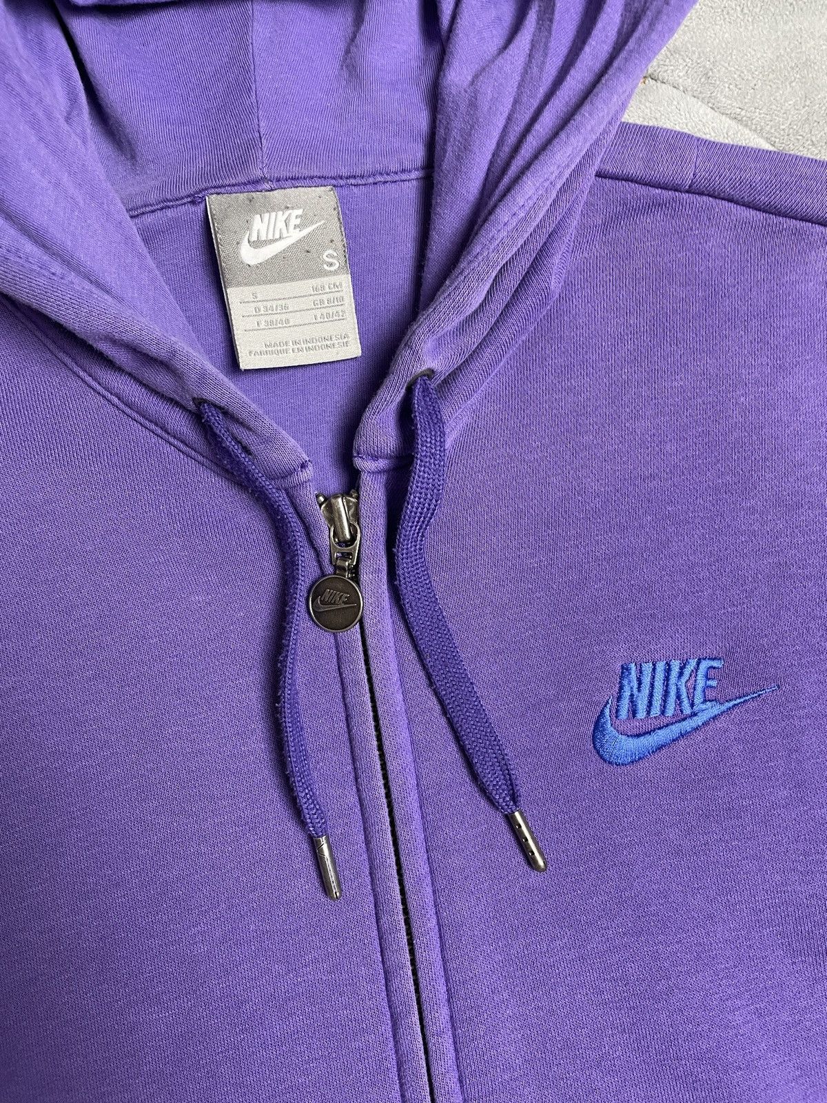 Vintage Vintage Y2K Nike Mini Swoosh Zip Hoodie Purpel Size S / US 4 / IT 40 - 2 Thumbnail