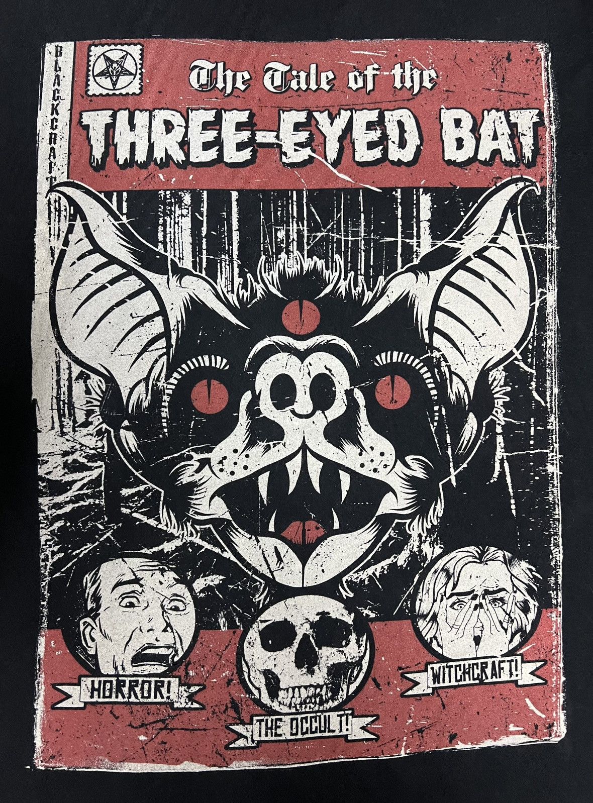Other Blackcraft Three Eyed Bat Horror Graphic Tee L Size US L / EU 52-54 / 3 - 13 Thumbnail