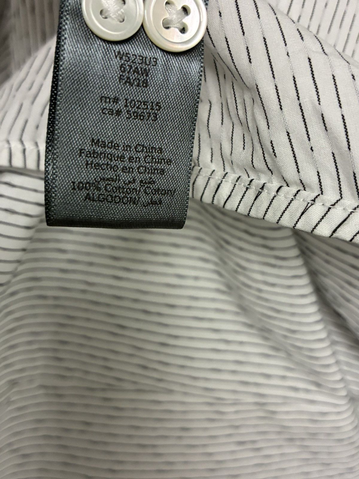 John Varvatos Irregular Stripe Shirt Size Medium. Size US M / EU 48-50 / 2 - 6 Thumbnail