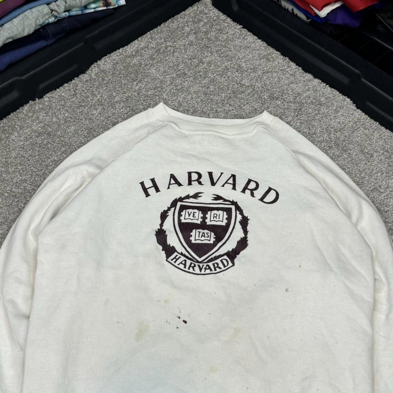 Champion × Vintage VTG 80s Distressed Harvard Champion Reverse Weave Crewneck Size US L / EU 52-54 / 3 - 2 Thumbnail