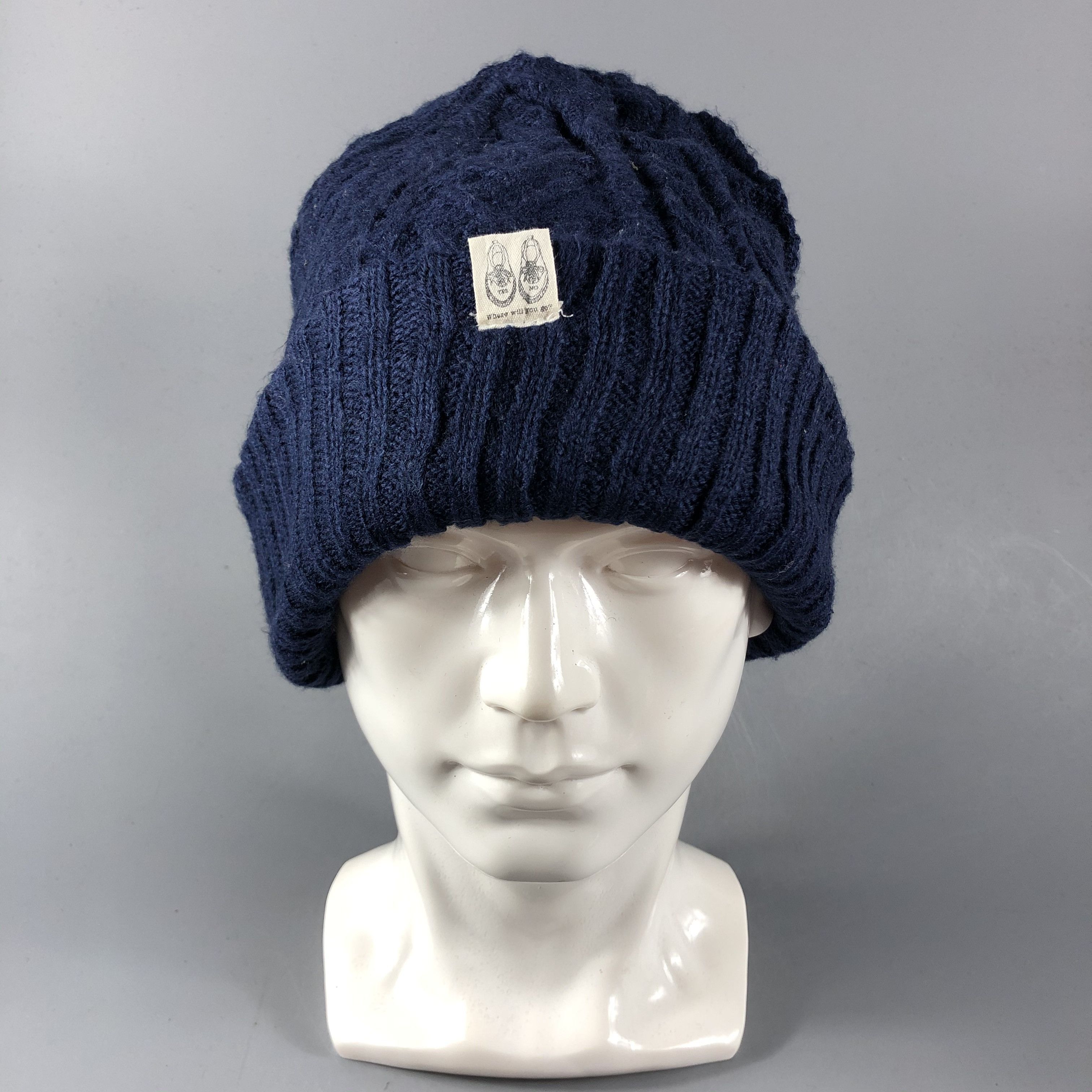 Vintage Cable Knit Fisherman Beanie Snowcap Snow Hat B652 Size ONE SIZE - 1 Thumbnail