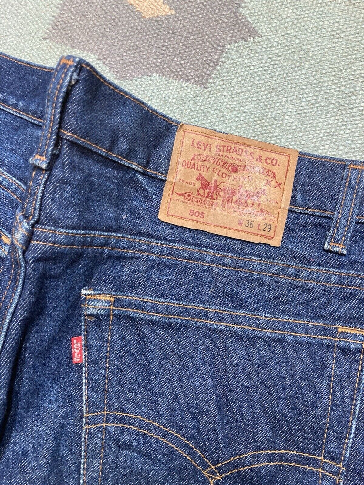 Levi's × Vintage VTG 80s Levi’s 505 xx jeans dark wash crispy straight 35x31 Size US 35 - 5 Thumbnail