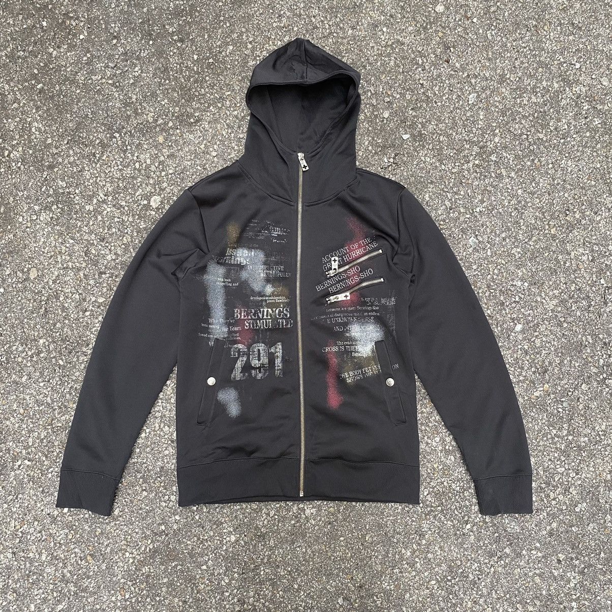 Bernings Sho Black Hoodie Punk Grunge Poem