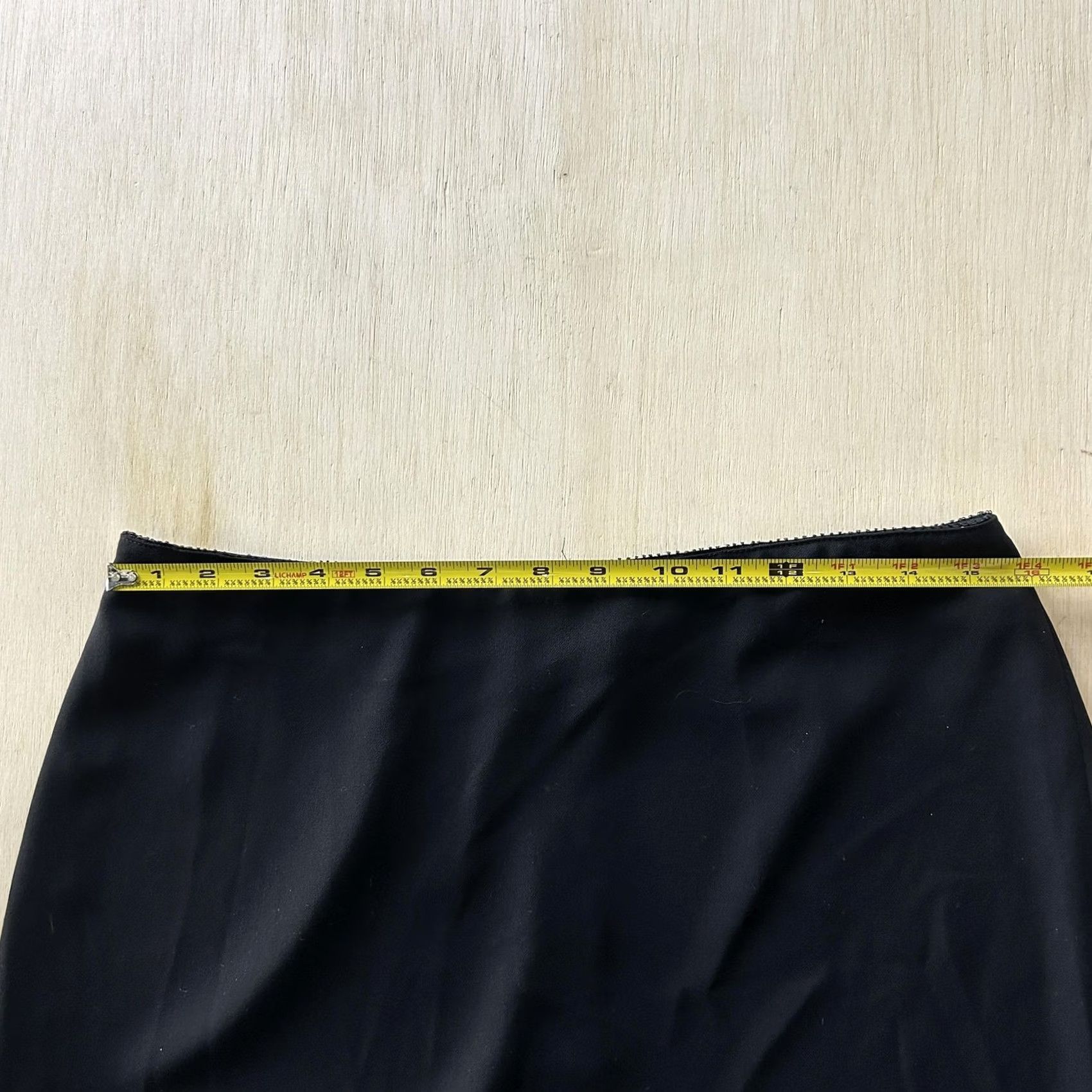 Vintage Will Smith Collection Skirt Womens 12 Black Solid A-Line Midi Workwear Office Size 34" / US 12 / IT 48 - 4 Thumbnail