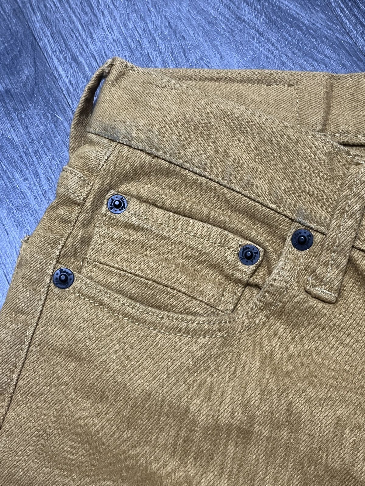 Hysteric Glamour × Japanese Brand × Tornado Mart Back Number Color Denim Edition (Mustard Yellow) Size US 30 / EU 46 - 15 Thumbnail