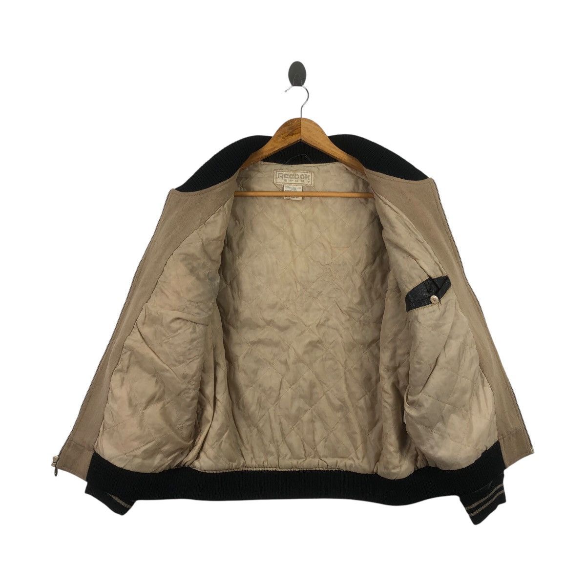 Reebok × Vintage Vintage 90s REEBOK USA Sportswear Varsity Leather Jacket Size US S / EU 44-46 / 1 - 3 Thumbnail