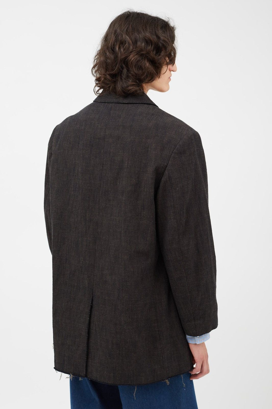 Acne Studios Acne Studios Woven Distressed Double Breasted Blazer Size US XXS / EU 40 - 2 Thumbnail