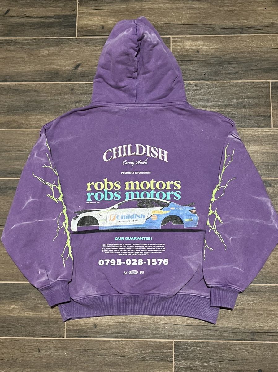 Designer × Vintage Childish Robs Motors Racing Hoodie Big Logo 90s M Size US S / EU 44-46 / 1 - 5 Thumbnail