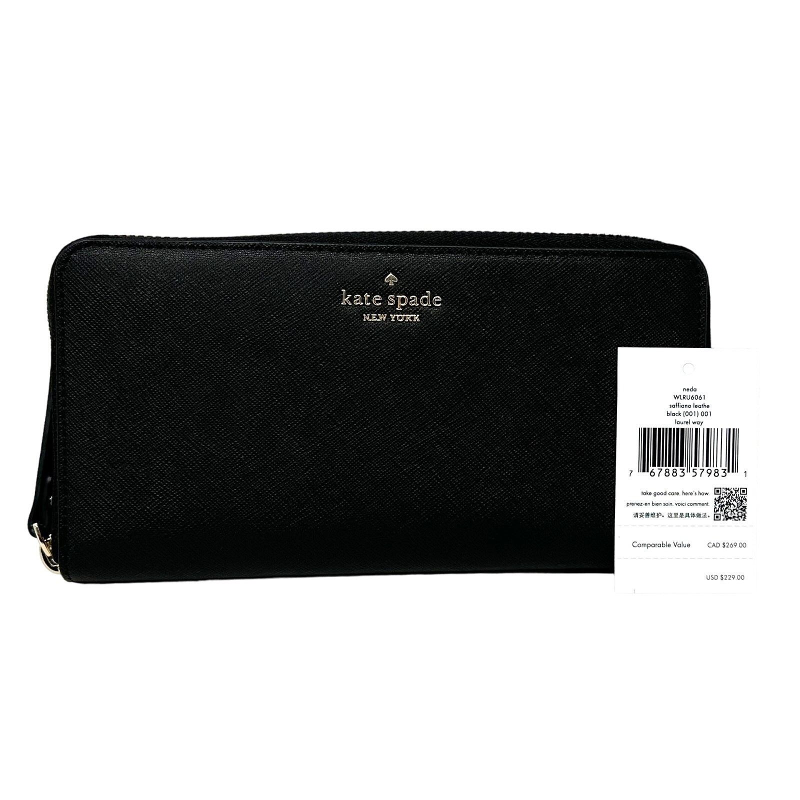 Kate Spade Kate Spade Laurel Way Neda Large Wallet in Black WLRU6061 Size ONE SIZE - 2 Thumbnail