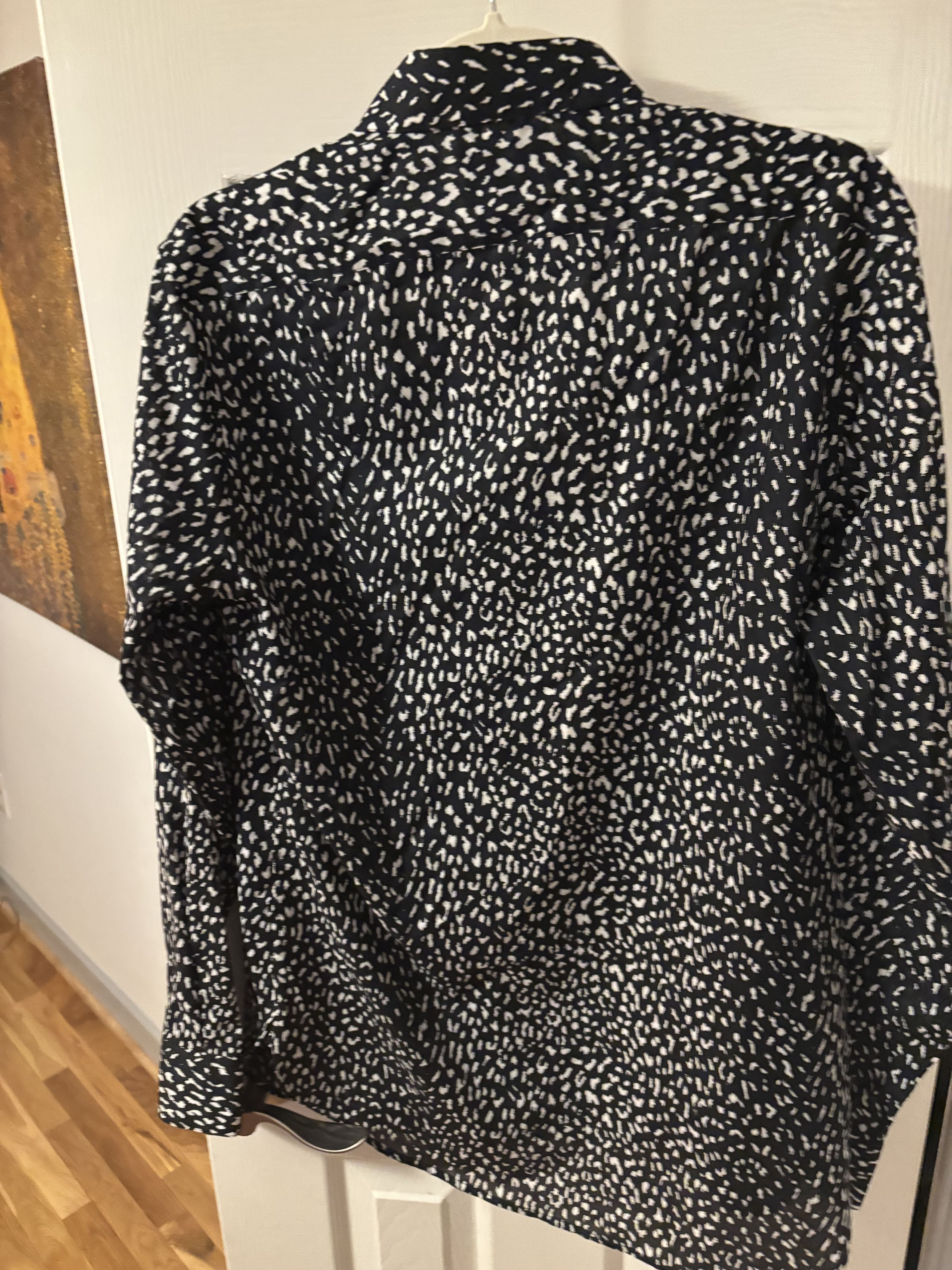 Saint Laurent Paris Rare Black and White Leopard Button-down Hedi Slimane Shirt Size US M / EU 48-50 / 2 - 4 Thumbnail