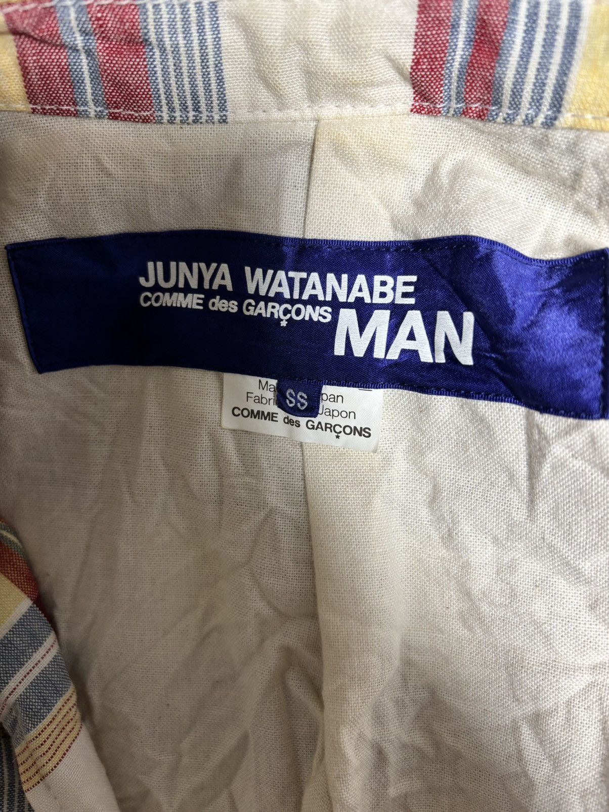 Junya Watanabe Junya Watanabe MAN AD2007 Crinkled Plaid Blazer Size 34S - 3 Thumbnail