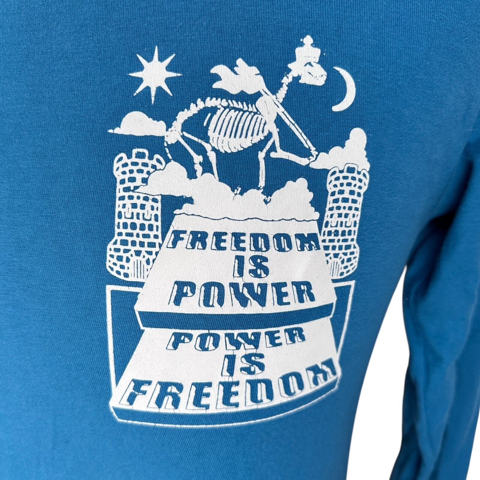 Stussy Stussy Power is Freedom T-Shirt Blue Men’s Small Cotton Size US S / EU 44-46 / 1 - 2 Thumbnail