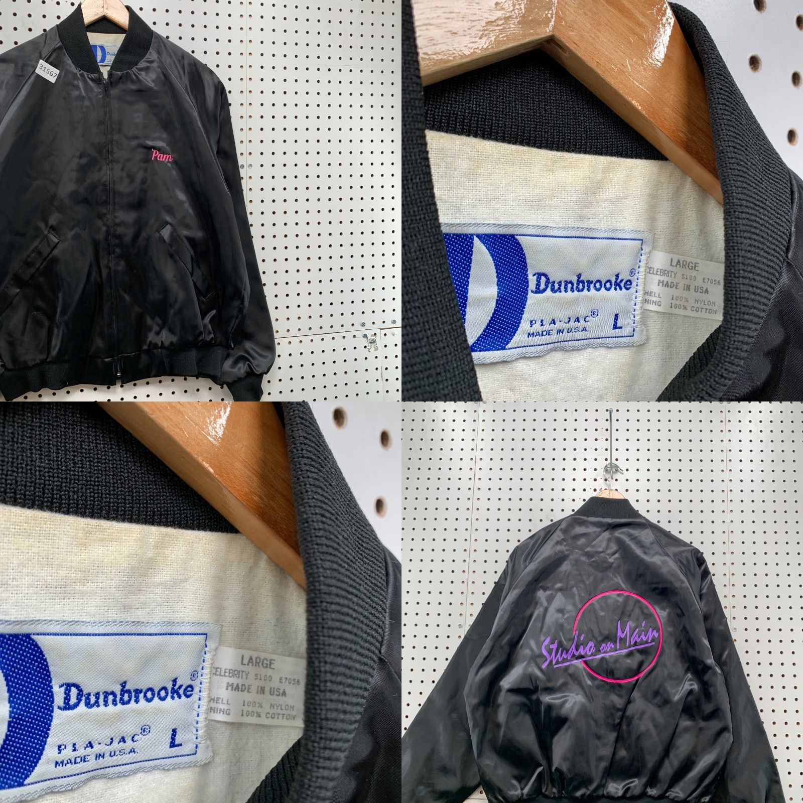 Dunbrooke VINTAGE Dunbrooke Jacket Mens L Black Satin Nylon Bomber USA 80s 90s Size US L / EU 52-54 / 3 - 8 Thumbnail