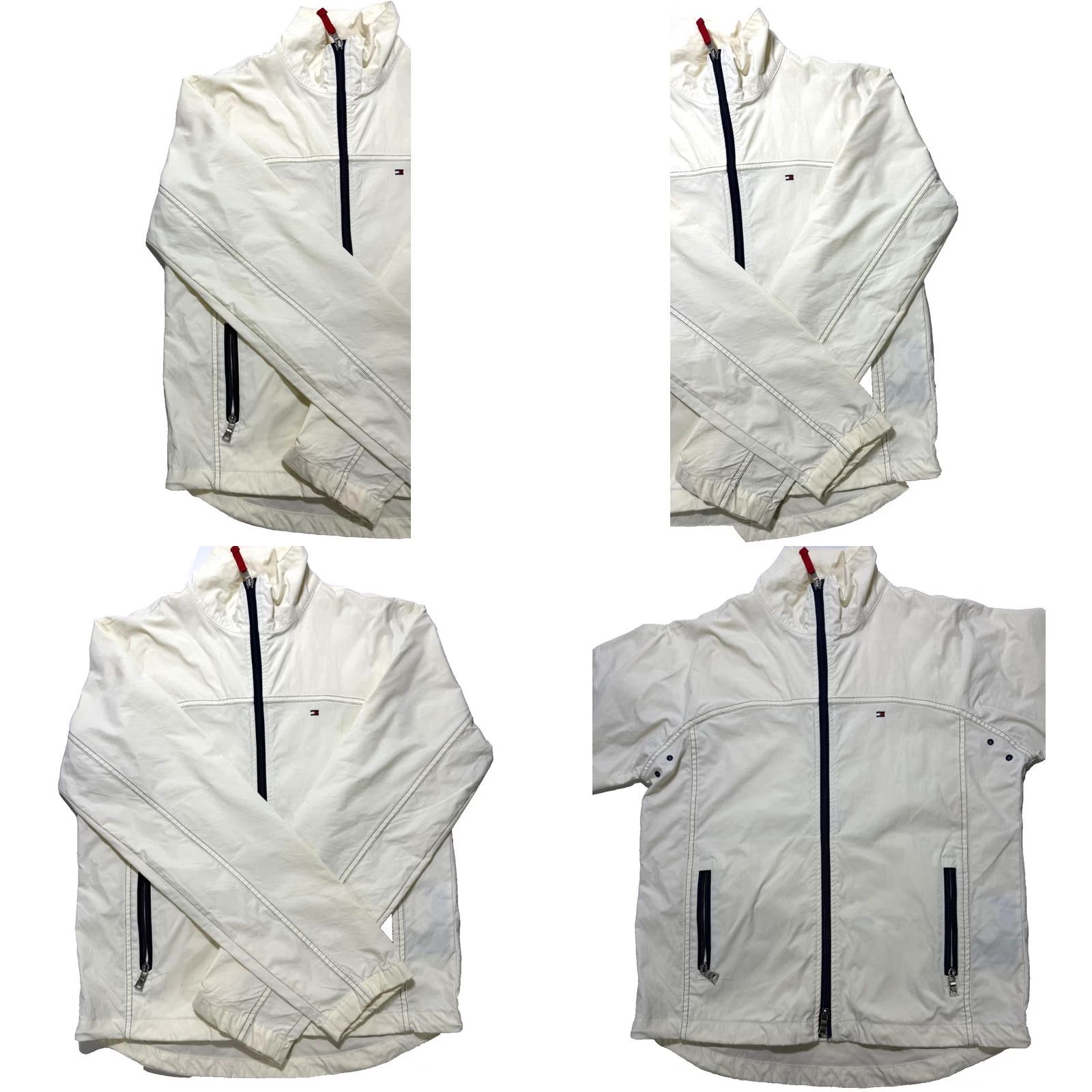 Tommy Hilfiger Tommy Hilfiger Men'S Lightweight Active Water Resistant Hooded Rain Jacket - S (White) Size US S / EU 44-46 / 1 - 8 Thumbnail