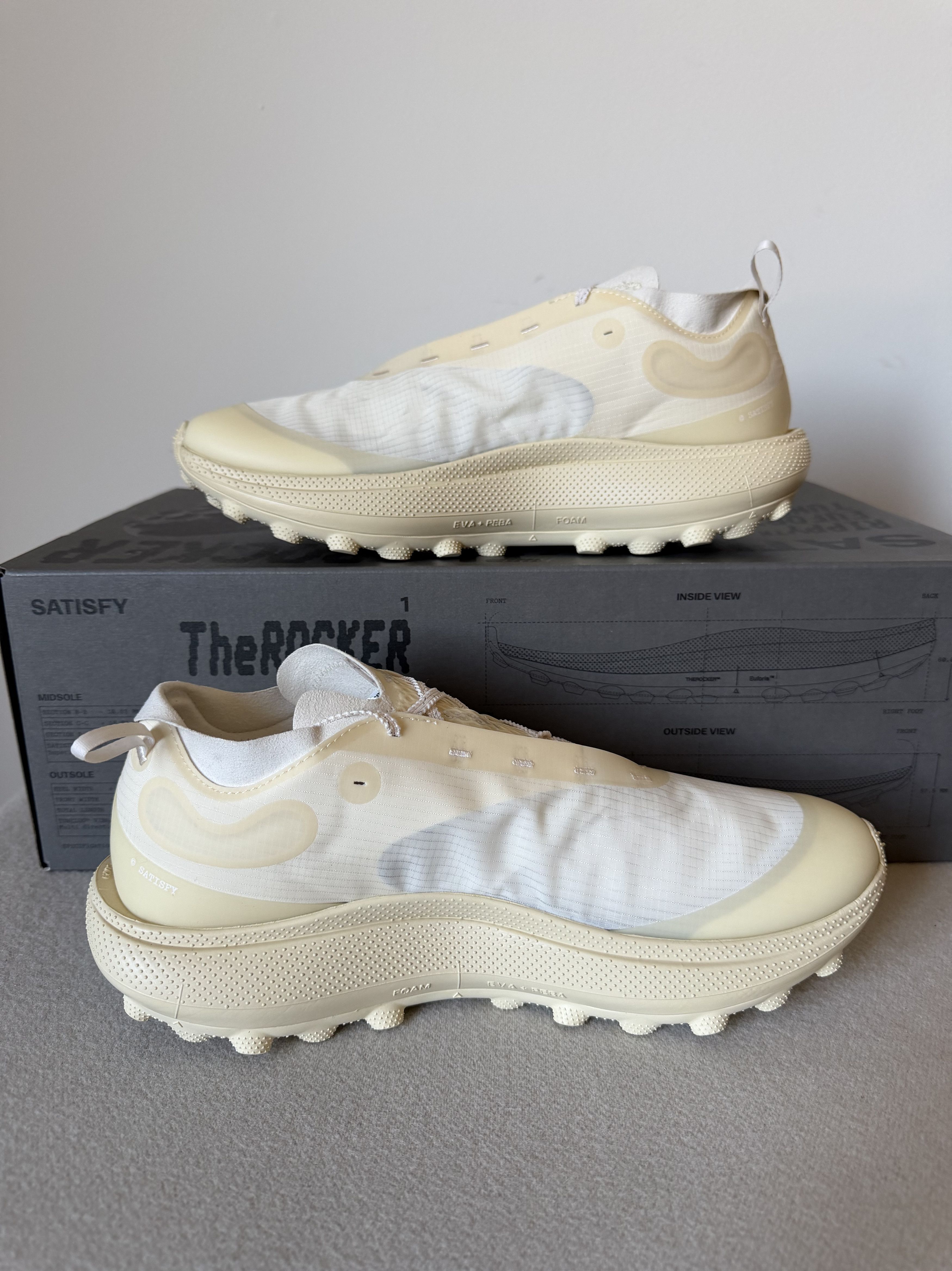 Satisfy Satisfy Running The Rocker Sneakers in Antique White Size US 12 / EU 45 - 3 Thumbnail