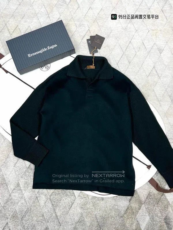 Ermenegildo Zegna Zegna Men's Wool Knit Outerwear Coat. Size US L / EU 52-54 / 3 - 1 Thumbnail