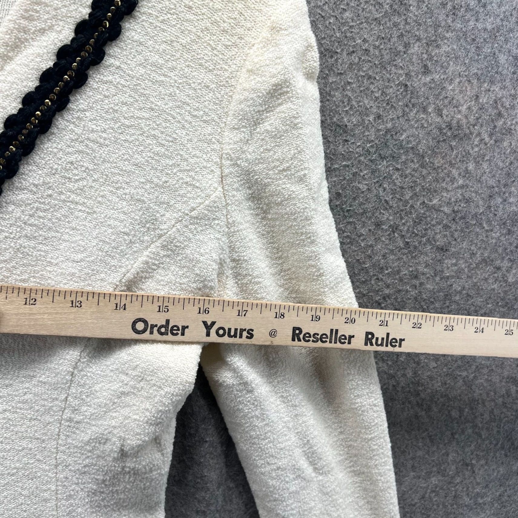 St. John St. John Collection Jacket Women 8 Beige Cardigan Black Trim Marie Gray Military Casual Business Vintage No N/A Size M / US 6-8 / IT 42-44 - 3 Thumbnail