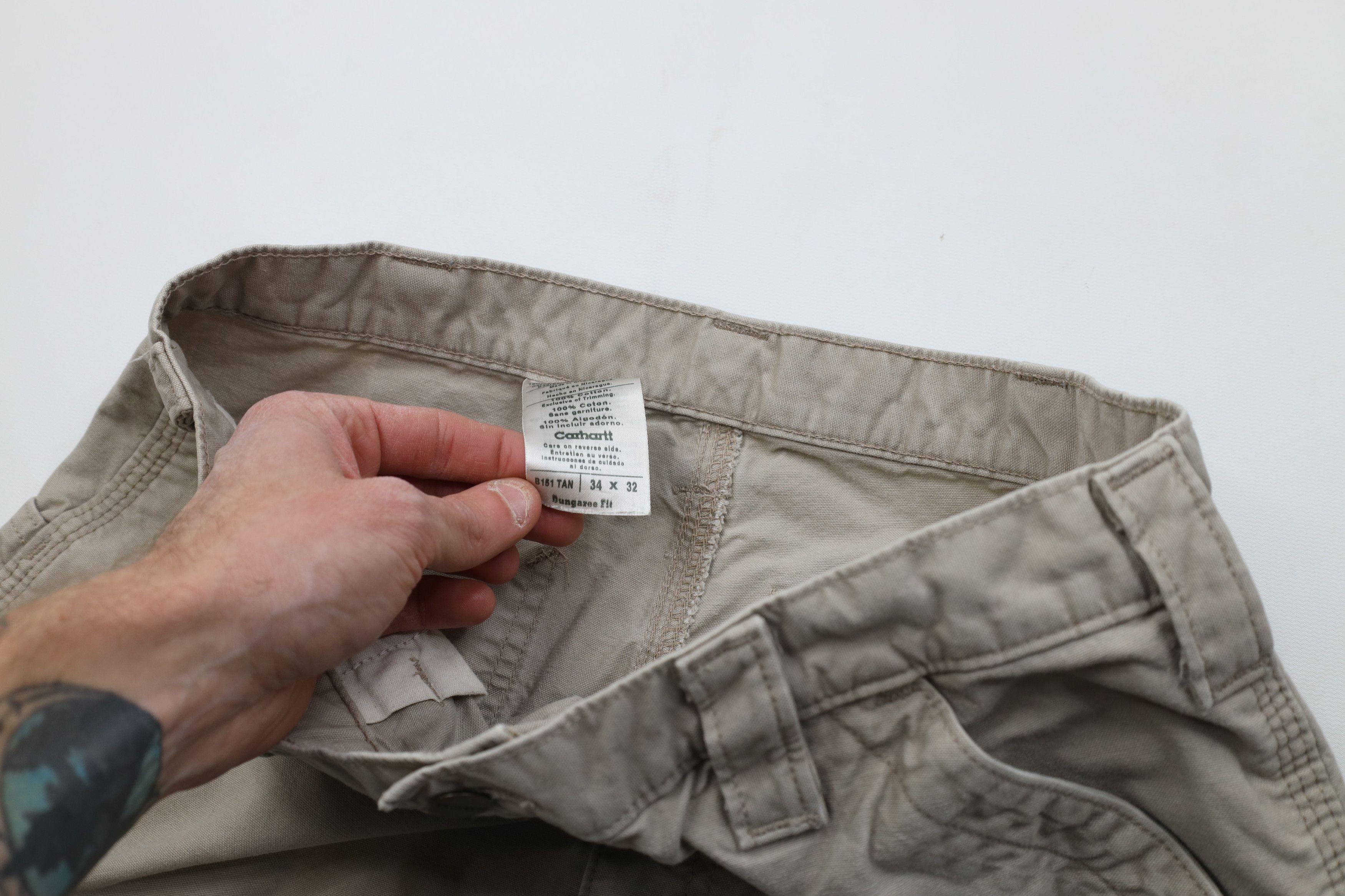 Carhartt Vintage Y2K Carhartt Canvas Relaxed Wide Leg Dungaree Pants Size US 34 / EU 50 - 9 Thumbnail