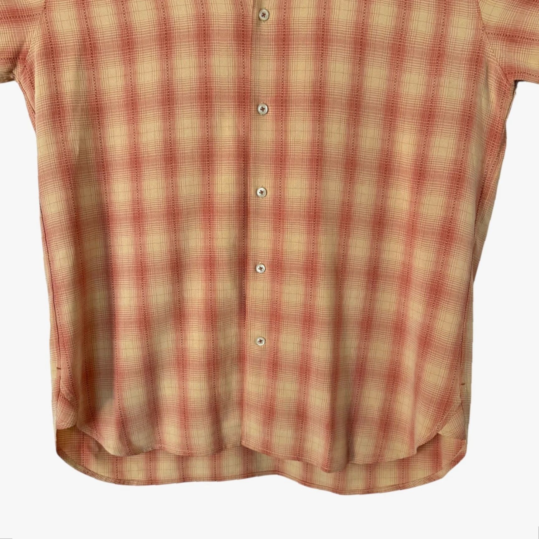 Tommy Bahama Tommy Bahama Plaid Shirt Button-Down Long Sleeve Orange Men's Medium Lyocell Tencel Beach Preppy Classic Mens Size US M / EU 48-50 / 2 - 6 Thumbnail