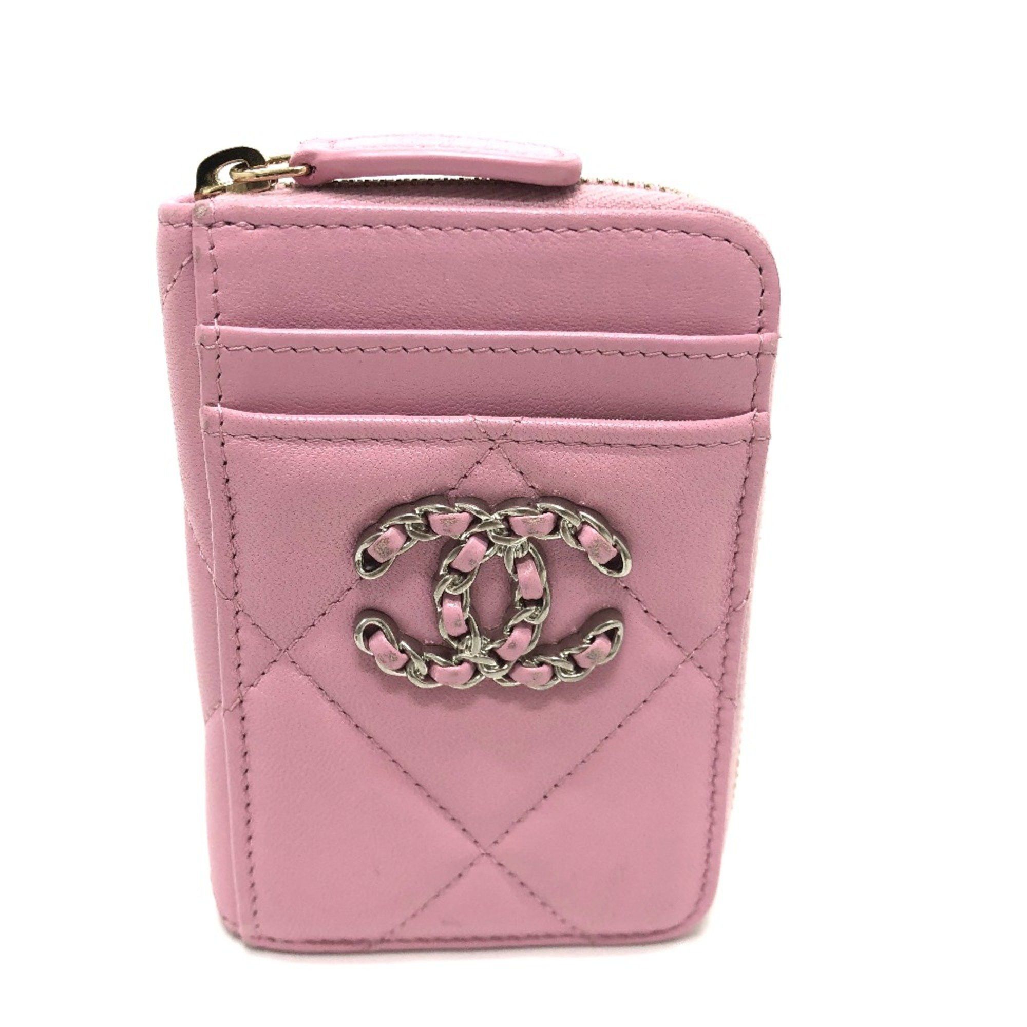 Chanel Chanel CC Mark CC wallet/wallet coin purse pink SilverGoldHardware Size ONE SIZE - 1 Thumbnail