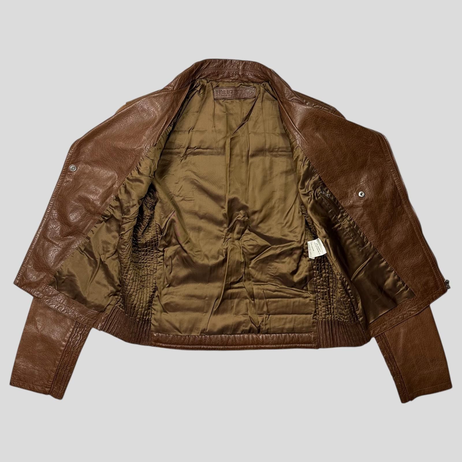 Neil Barrett Neil Barrett 2012 Leather Brown Multipocket Moto Jacket - S Size US S / EU 44-46 / 1 - 8 Thumbnail